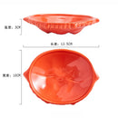 Axyaa Crab Shell Plate: Ceramic Sushi Appetizer Dessert Snack Plate - Molecular Cuisine Tableware