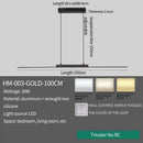Axyaa Gold LED Pendant Chandelier - Modern Minimalist Linear Design