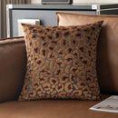 Axyaa 3D Leopard Print Sherpa Pillow Cover 18x18 Inch in Various Colors