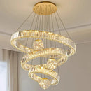 Axyaa Luxury Crystal Chandelier Pendant Light for Living Room and Bedroom