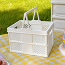 Axyaa Desktop Cartoon Storage Basket Organizer - Kawaii & Portable Solution
