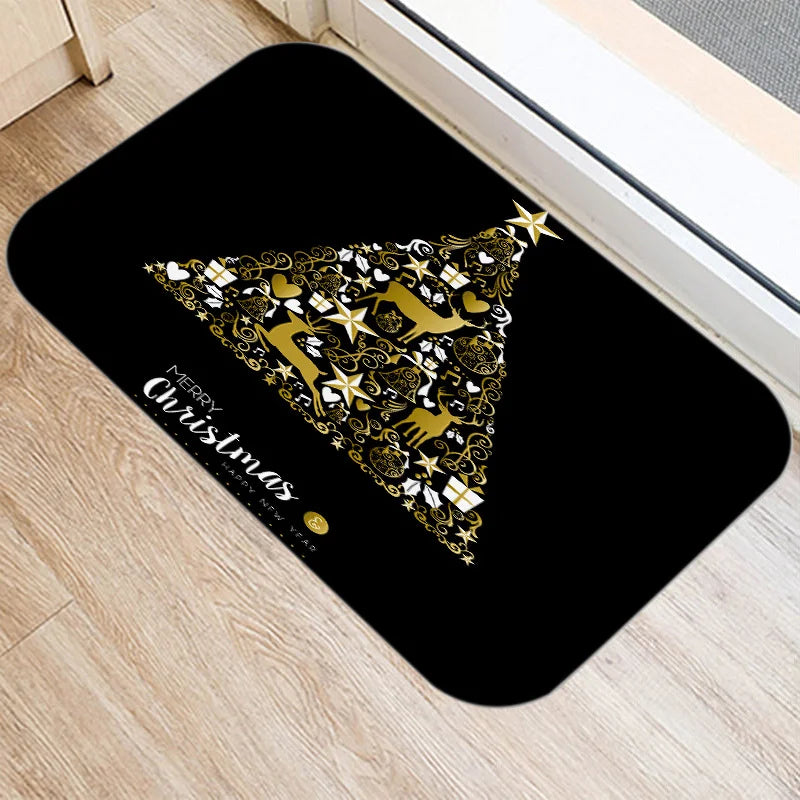 Axyaa Christmas New Year Home Entrance Non-Slip Floor Mat