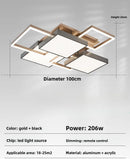 Axyaa Nordic LED Ceiling Lamp Aluminum Acrylic Flush Mount