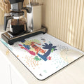 Axyaa Monkey Pattern Diatomaceous Earth Coasters: Stylish Cup Placemats & Coaster Set