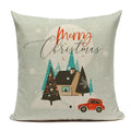 Axyaa Christmas Decor Pillow Covers 18x18 Linen for Sofa Living Room Home Decor