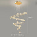 Axyaa Crystal Chandelier Stair Pendant Lamp Living Room Pendant Lights Interior Lighting