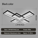 Axyaa Modern Gold/Black LED Chandeliers for Living Room, Bedroom, Study Room