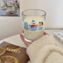 Axyaa Christmas Glass Cup Set: Cute & Kawaii Design for Coffee, Juice, Wine, Whiskey & More