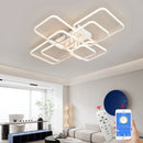Axyaa Modern LED Chandelier for Home Lighting - Black/White, AC110-220V