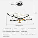 Axyaa Black Starry Sky LED Chandelier with Remote Control Projection Lights