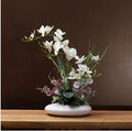 Axyaa Dove Orchid Vase: Ceramic Flower Arrangement Ornaments for Home Office Decor