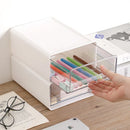 Axyaa Clear Drawer Office Storage Box Set for Organizing A4 Files & Office Supplies