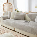 Axyaa Plush Sofa Cover Soft Solid Color Seat Cushion Home Decor