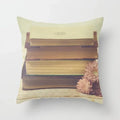 Axyaa Retro Library Pattern Pillowcase for Home and Office Decor