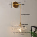 Axyaa Clear Glass LED Wall Lights with Pull Chain Switch