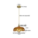 Axyaa Modern Copper Pendant Light Glass Chandelier for Living Dining Bar Kitchen