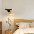 Axyaa Nordic Wood Grain Wall Lamp: Elegant Foldable Bedside Lighting