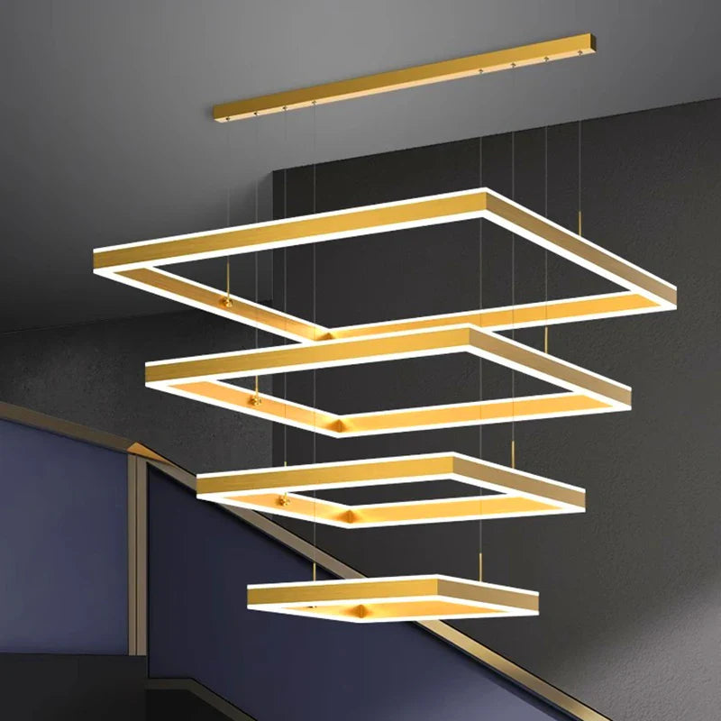 Axyaa Nordic Stair Chandelier Ceiling Light for Living Room Dining Room - Indoor Lighting