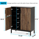 Axyaa 20-Pair Shoe Storage Cabinet: Modern 6-Tier Freestanding Organizer Rack