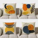 Axyaa Moon & Flower Pattern Throw Pillow Cover for Sofa, Bedroom, Car