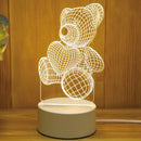 Axyaa 3D Acrylic LED Night Light | Romantic Bedroom Decoration Kids Lamp