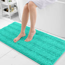 Axyaa Chenille Bath Mat - Absorbent & Non-Slip Plush Shaggy Bathroom Rug