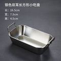 Axyaa Stainless Steel Food Tray Korean Snack Plate Breadbasket Organizer