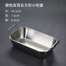 Stainless Steel Serving Tray Korean Snack Plate Bread Basket Organizer for Kitchen Axyaa