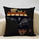 Axyaa Geometric Africa Pattern Sofa Pillow Cover Linen Cushion Case African Decor