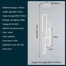 Axyaa Dimmable LED Pendant Lights Aluminium Rectangle Suspend Lamp
