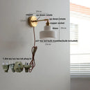 Axyaa Modern Glass Wall Lamp with Pull Chain Switch for Living Room