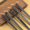 Axyaa Alloy Sushi Chopsticks Set: Commercial Grade, Anti-slip, Durable, 5 Pairs