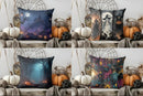 Axyaa Halloween Castle Pumpkin Print Pillow Cover for Sofa Bedroom Car