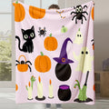 Axyaa Coral Fleece Flannel Blanket: Halloween Gift, Office Nap, Casual Blanket