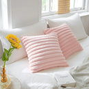 Axyaa Faux Fur Throw Pillow Covers - Soft Fluffy Couch Cushion Covers