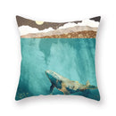 Axyaa Gold Mountains Geometric Sun Moon Cushion Cases- Home Decor Almofadas