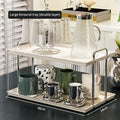 Axyaa Rectangle Tray with Handles: Coffee Table Tea Cup & Jewelry Storage Plate