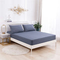 Axyaa Soft Fitted Sheet Set, Solid Color, Single Double Bed Sheet & Pillowcases