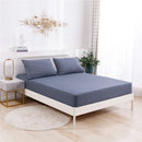 Axyaa Soft Fitted Sheet Set, Solid Color, Single Double Bed Sheet & Pillowcases