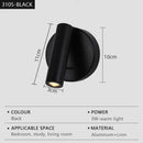 Axyaa LED Wall Lamp Rotating Reading Light for Bedroom Hotel Living Room