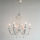 Axyaa Retro Iron Crystal Chandelier for Living Room Bedroom Dining Room