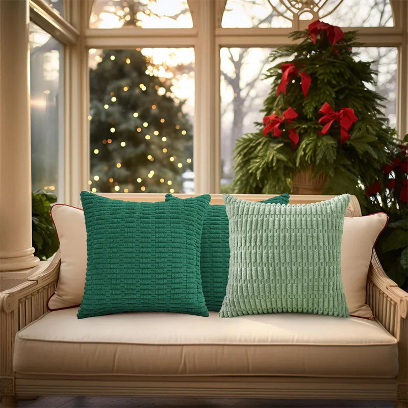 Axyaa Corduroy Striped Pillow Covers - Boho Home Decor