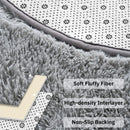 Axyaa Plush Round Rug: Soft Fluffy Living Room Carpet, Kids Bedroom Mat, Balcony Cushion