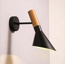 Axyaa Nordic Minimalist Black Iron LED Wall Light for Bedroom & Living Room