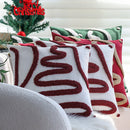 Axyaa Christmas Tree Embroidered Pillow Cover - Decorative Jacquard Cushion for Bedroom