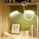 Axyaa Clip-On Desk Lamp: Rechargeable LED Touch Light, 3 Modes Dimming