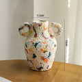 Axyaa Minimalist Pottery Vase for Table Decor and Flower Arrangement