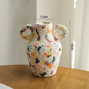Axyaa Minimalist Pottery Vase for Table Decor and Flower Arrangement