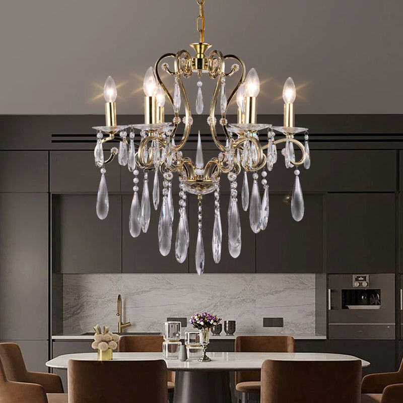 Axyaa Crystal LED Chandelier for Kitchen Dining Living Bedroom