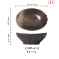 Axyaa Japanese Style Ceramic Snack Plates with Dipping Bowls